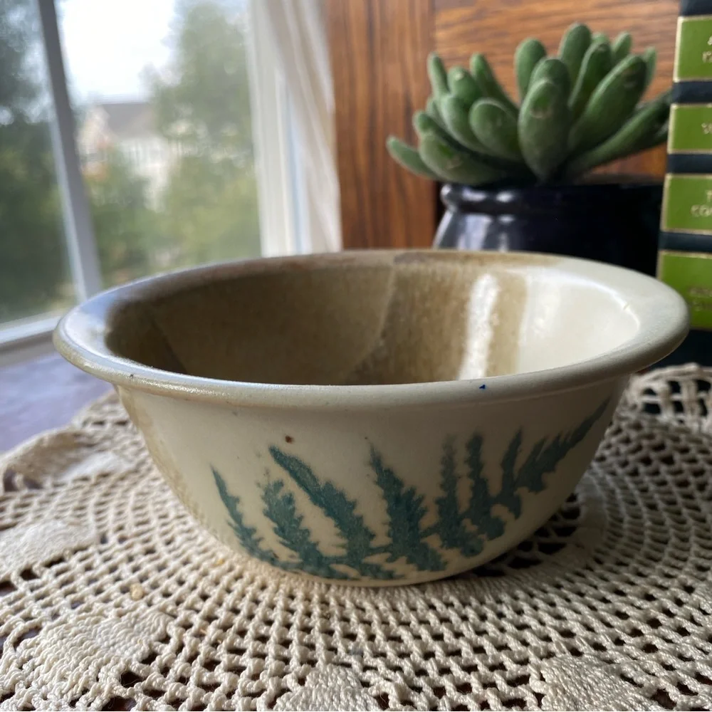 Studio Pottery Fern Dish EUC Signed